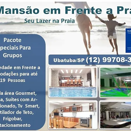 Mansao Frente A Praia - Locacao De Suites Privativas Ubatuba Exterior photo
